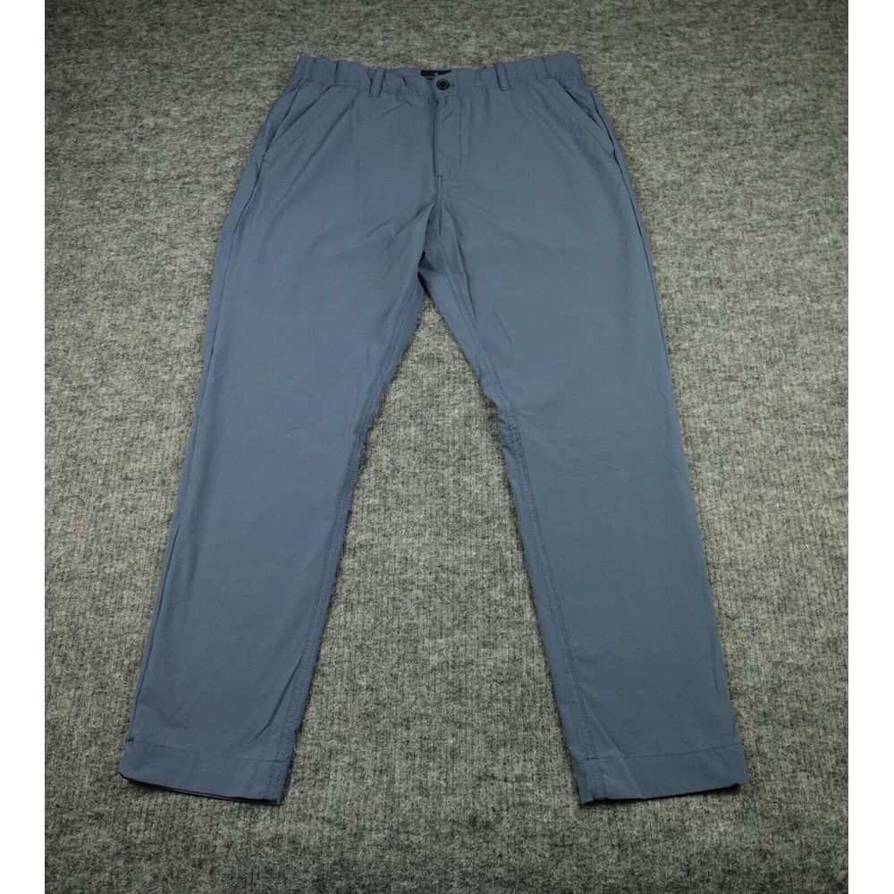 Brooks‎ Brothers Pants Mens 38X32 Blue Performance Elastic Waist Casual Preppy-